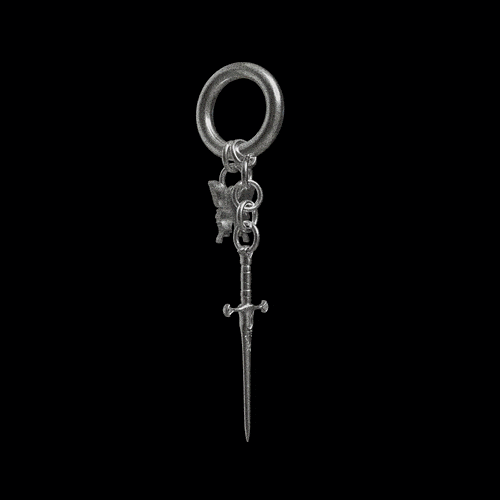 Butterfly dagger earring